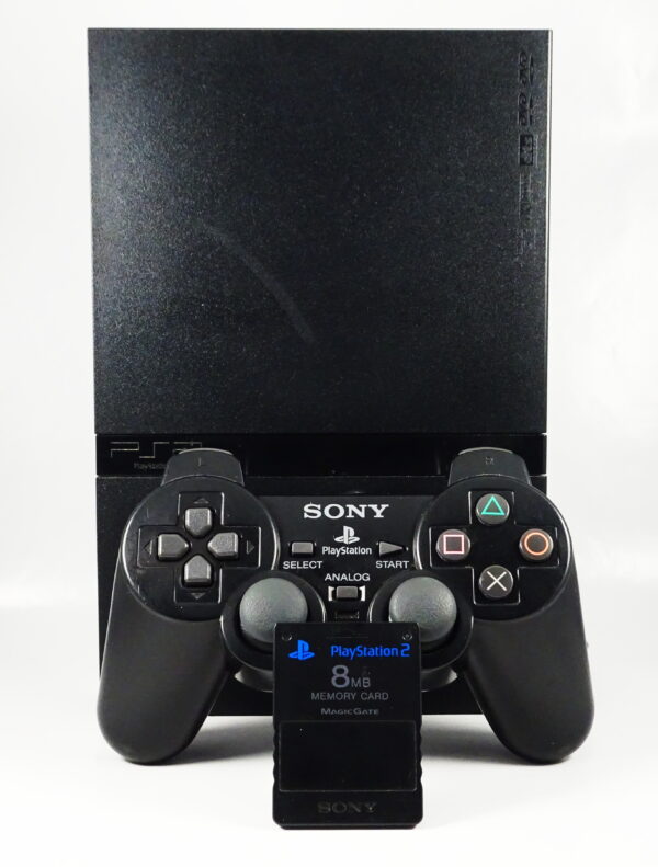 Playstation 2 Slim Sort m Controller & Memory Card