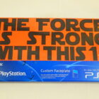 Sony Orange (The Force Is Strong With This One) Custom Faceplate (PS4)